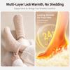 1 Pair Silicone Non-slip Sole Slipper Socks Coral Fleece Warm Indoor Socks  Winter