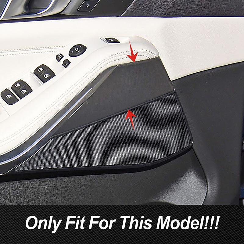 Car Styling Door Armrest Decals Decoration Cover Trim For BMW X5 G05 -2024 Carbon Fiber Color Interior Accessories