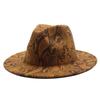 Hat British Style Spring Men'S And Women'S Snake Pattern Woolen Jazz Hat, Top Hat