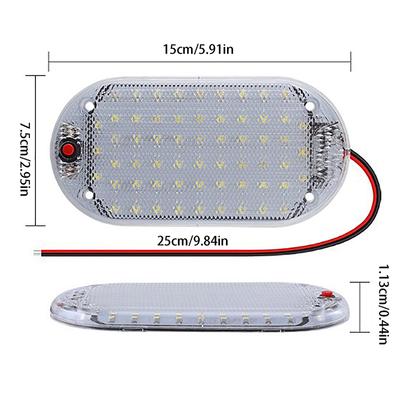 60LED 12V-85V LED Auto Fahrzeug Innenraum Deckenleuchte Leseleuchte Innenraum Deckenleuchten Auto Gabelstapler Hohe Helligkeit Kabinenlichtleiste