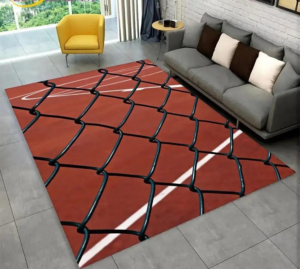 Basketball Cour Cartoon Carpet Indoor Non-slip Creative Doormat Floor Rug Bedroom Accessories Decoration Props Outdoor Decor Mat