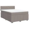 Vidaxl Letto Continentale Con Materasso, Taupe, Tessuto, 140X200 Cm