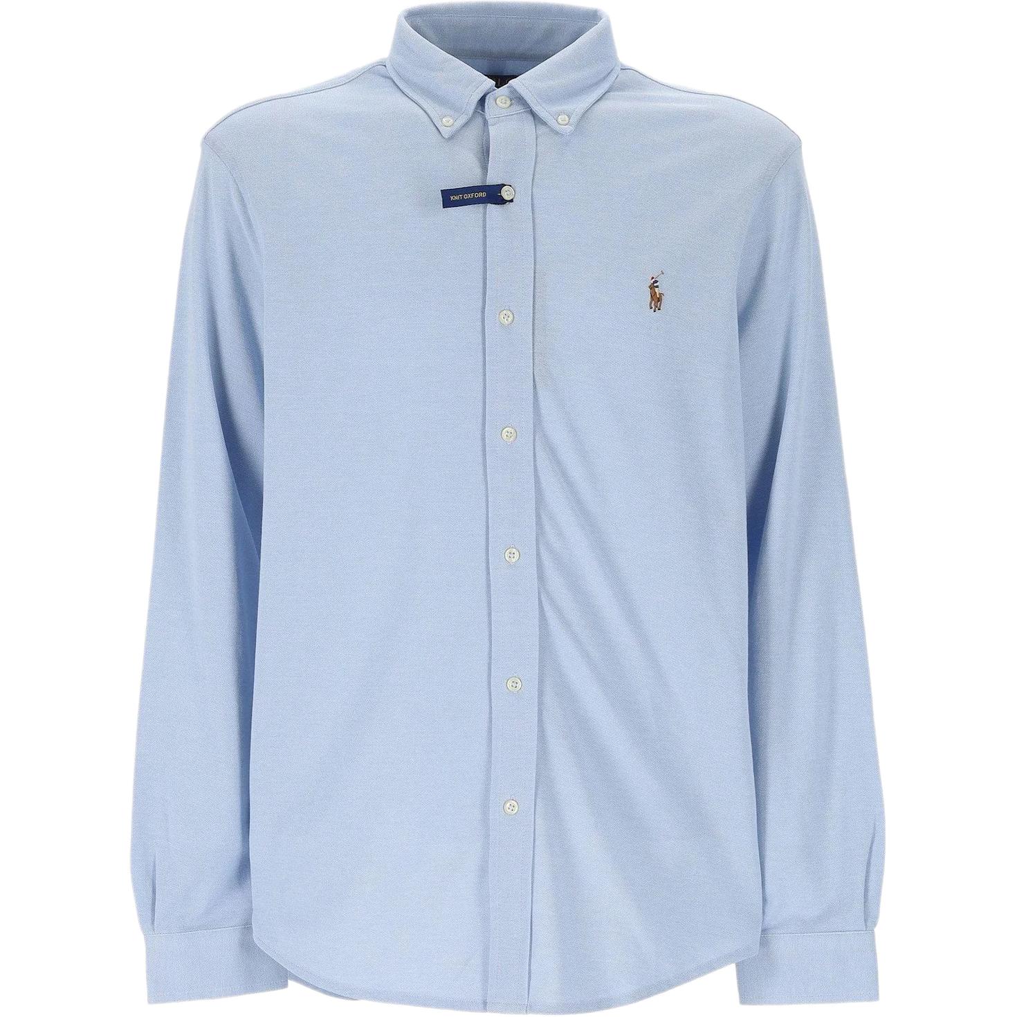 

Polo Ralph Lauren Однотонная рубашка с длинным рукавом и логотипом Мужская рубашка Синий 710932545-013 XL
