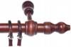 Tringle à rideaux simple en bois de couleur acajou Tringles à rideaux en bois 120 cm