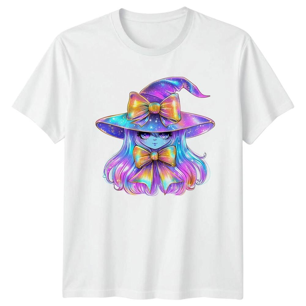 Kawaii Witch Hat Galaxy Magic Unisex Unisexs Unisexs Graphic Tee Shirt S