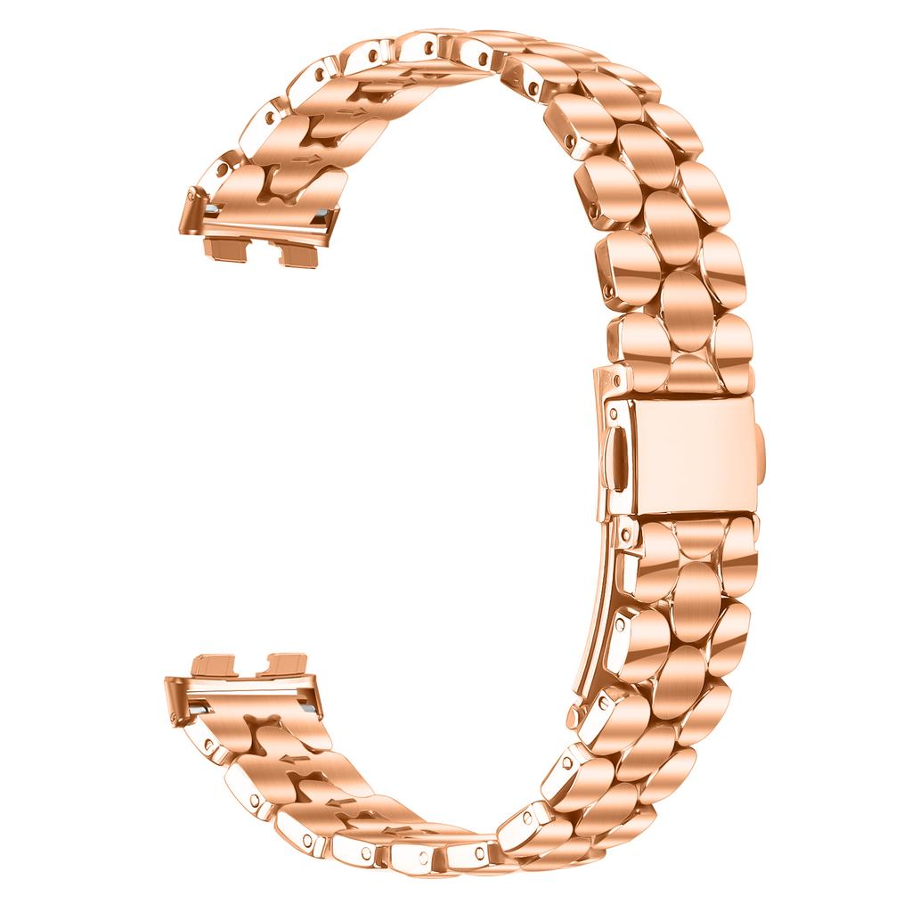 Metalowy Pasek do Zegarka dla Huawei Band 10/9/8 Kształt Perły Stal Nierdzewna Galwanizowany Pasek na Nadgarstek