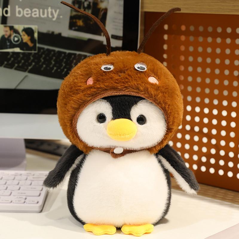Cartoon Cute Penguin Turned Cat Shark Doll Plush Toy Kitten Doll Children Soothing Doll