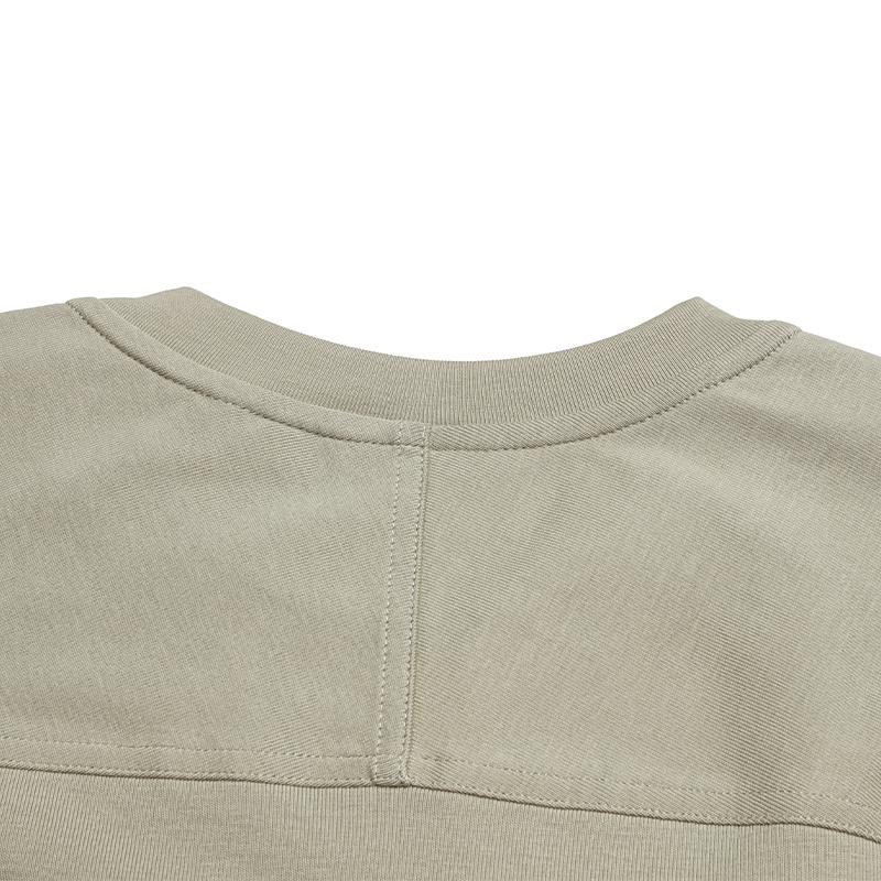 Fila White Simple Comfortable Casual Short Sleeve T-Shirt Men Tops Smoke Khaki F61M623104F-LK