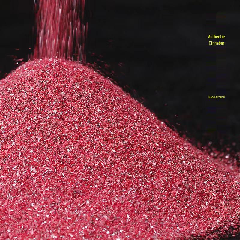 High-Content Cinnabar Raw Stone: Large Particle Purple Gold Sand for Peace and Benming Year Rituals