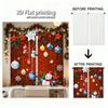 Piece Set High Definition Digital Printed Curtainsred Background Christmas Ornaments Snowman Festive Holiday Decorhome Deco Curtain Made Of Polyester