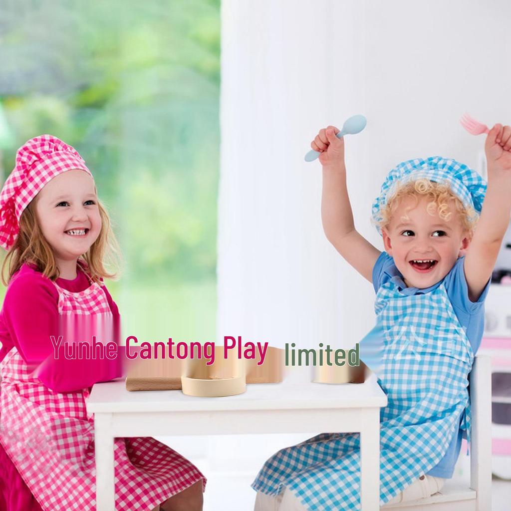 Children's Wooden Pretend Kitchen Playset: Role-Playing Educational Toy