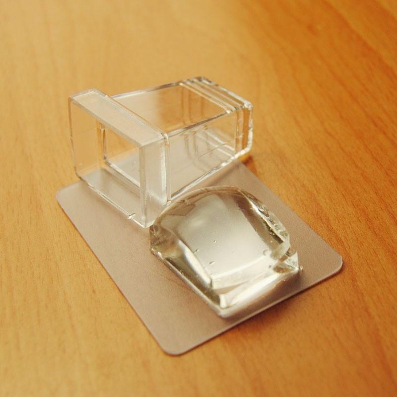 Nagelkunst Siegel Schaber Ein Satz transparenter Manikürewerkzeuge Silikon Stempelplatte für Nägel Stanzverbesserung Silikon Druck