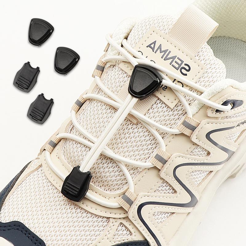 Dreieckverschluss Schnürsenkel ohne Binden, Elastisches Faulenzer-Schnürsenkel-Schnallen-Set, Strapazierfähige Ersatz-Schnürsenkel für Sneaker & Outdoorschuhe 1 Paar