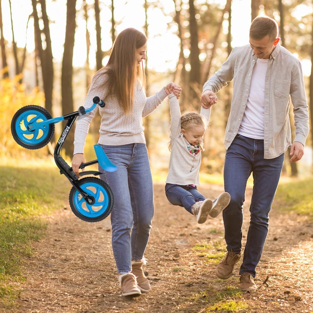 Malplay 12 Inch EVA Wheels Kids Balance Bike Black And Blue