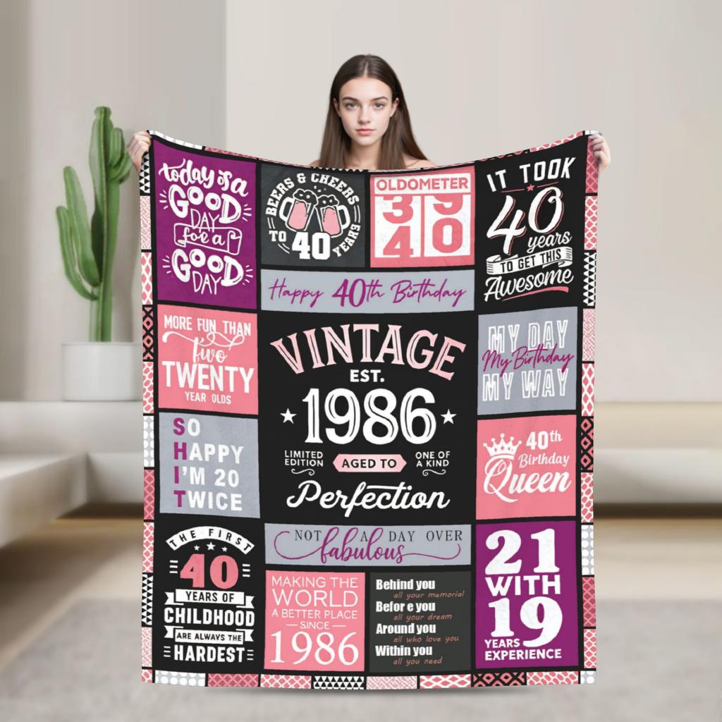 Warm Cozy Blanket Picnic Turning 60 Year Present For Man's 60th Birthday Throw Blanket Pattern Bedspread For Couch Bed
