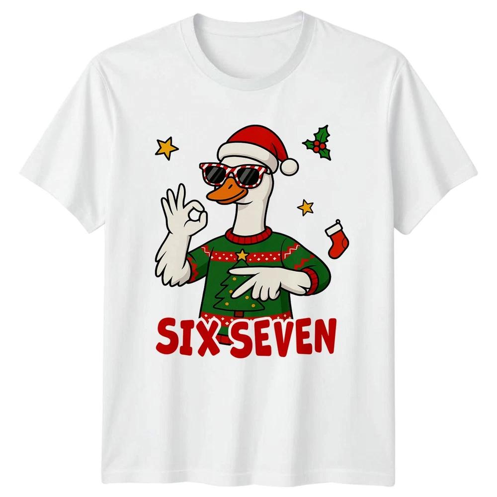 Six Seven Christmas Duck Holiday Unisexs TShirt Unisexs Tee Graphic Top S