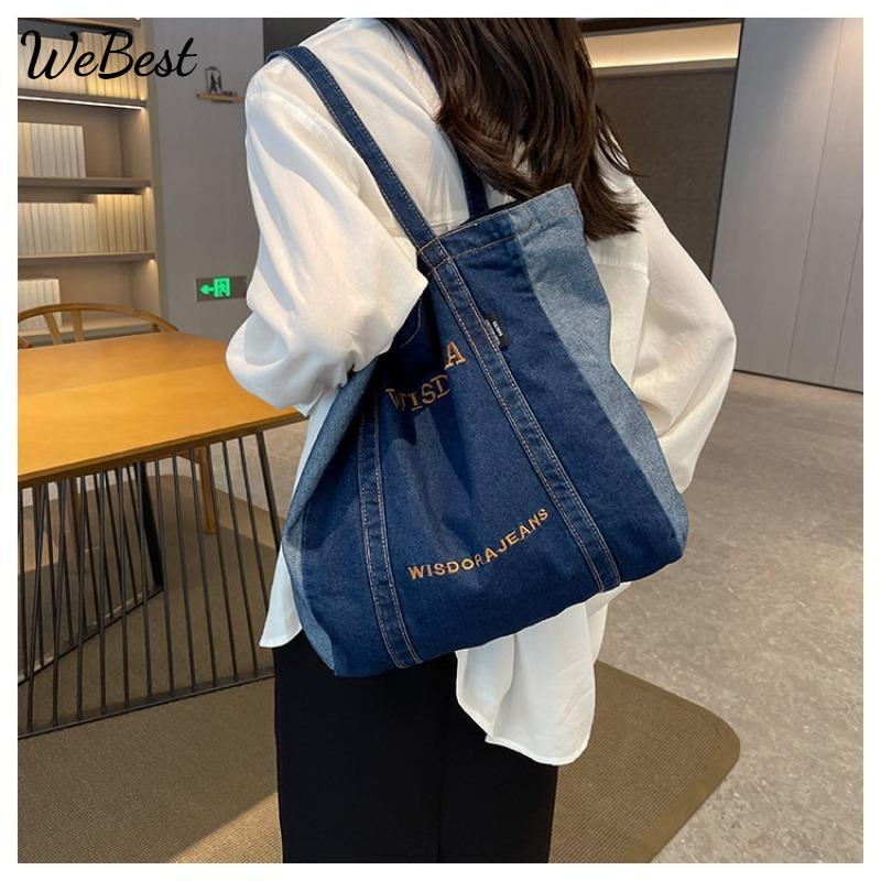 

Cowboy Tote Bag Female 2025 New Large Capacity Shoulder Bag светло-синий