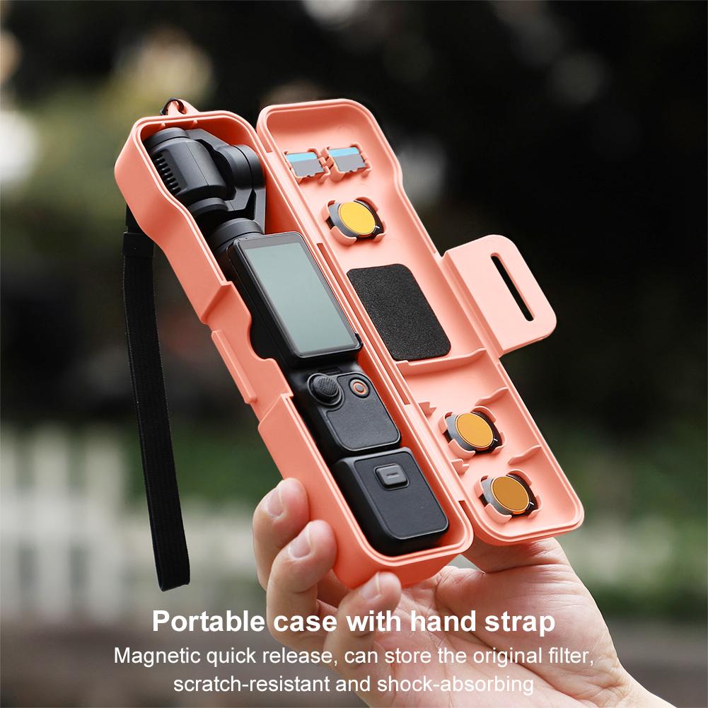 Flip-Open Protective Case with Lanyard PC Hard Protective Cover Wear Resist Camera Shell Sleeve for DJI OSMO Pocket 3