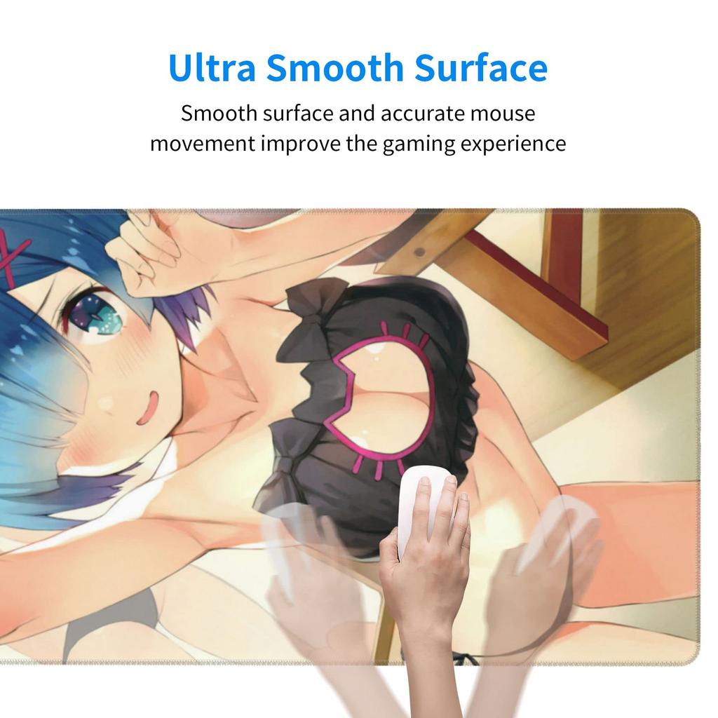 Keviners Mouse Pad Rem Ram Mouse Pad Gaming Anime Waterproof 40 X 75 X Starting Life In Another World & Anti-Slip Size 0.3cm (ReZero - 2)