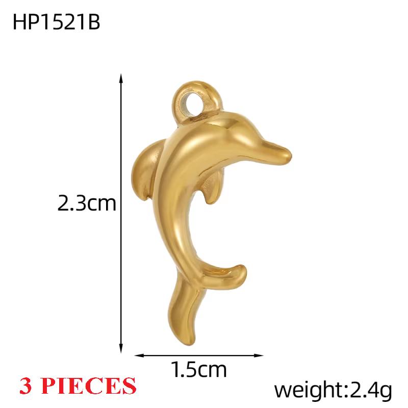 

3PCS/LOT CARLIDANA Colorful Tropical Fish Charms, Gold Plated Stainless Steel Oil Drip Ocean Pendants for DIY Jewelry