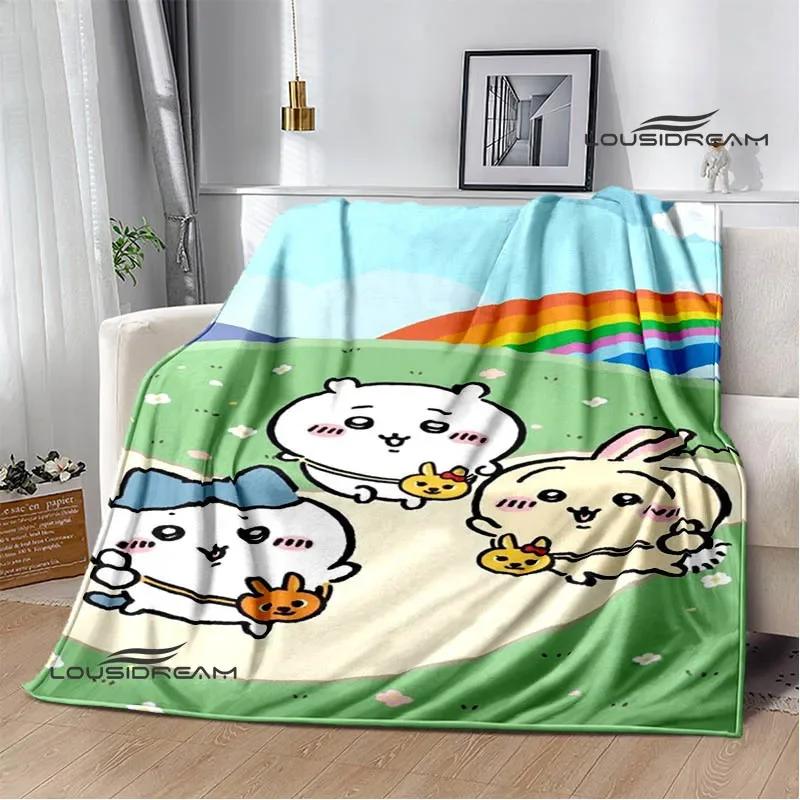 3D Cute C-Chiikawas Printed Blanket Flannel Warm Blankets Soft and Comfortable Blanket Bed Linings Cubre Cama Birthday Gift