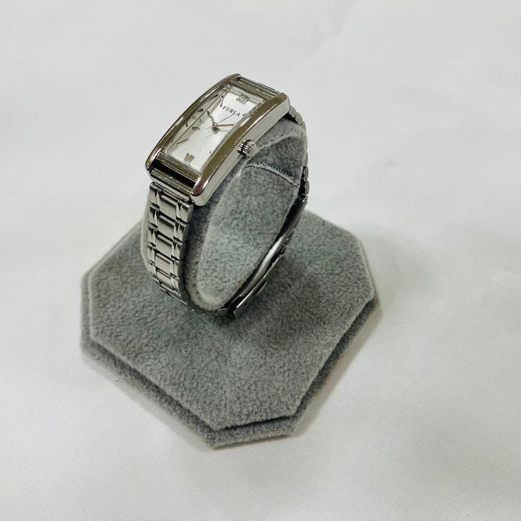 Used FURLA Women's Watch Square Silver Dial Quartz