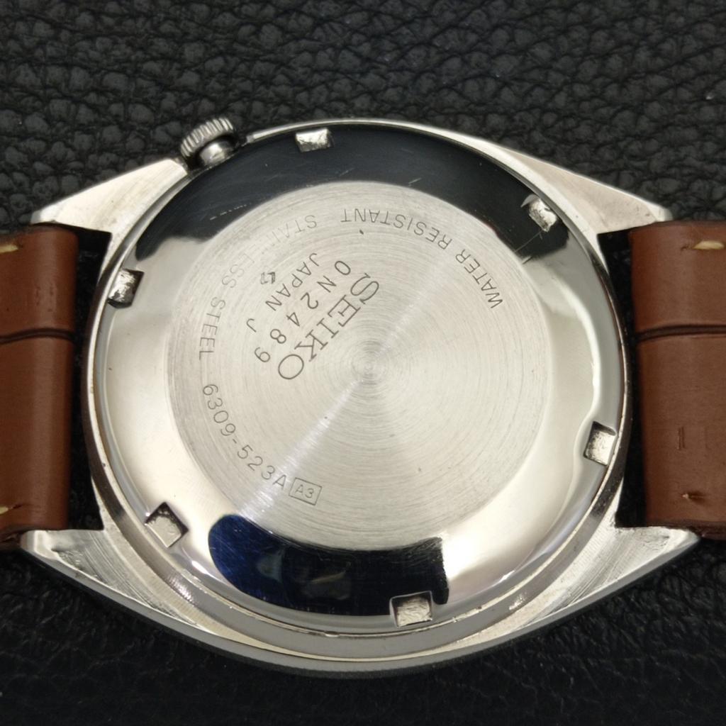 VINTAGE SEIKO 5 AUTOMATIC 6309A JAPAN MENS MAROON COLOR DIAL WATCH A701553-5 R206b-a701553