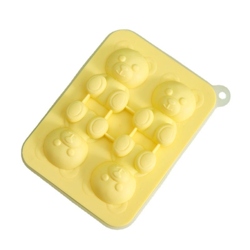 Silicone Ice Cube Molds - 4 Bear Shape for Homemade Ice Cream and Ice Balls