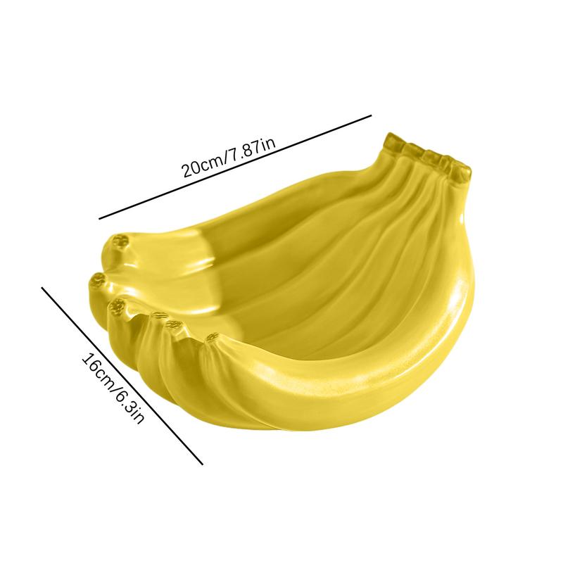 Creative Banana Shaped Storage Tray, Ceramic Fruit Tray, Household Snack Storage Tray, Living Room Desktop Storage Container