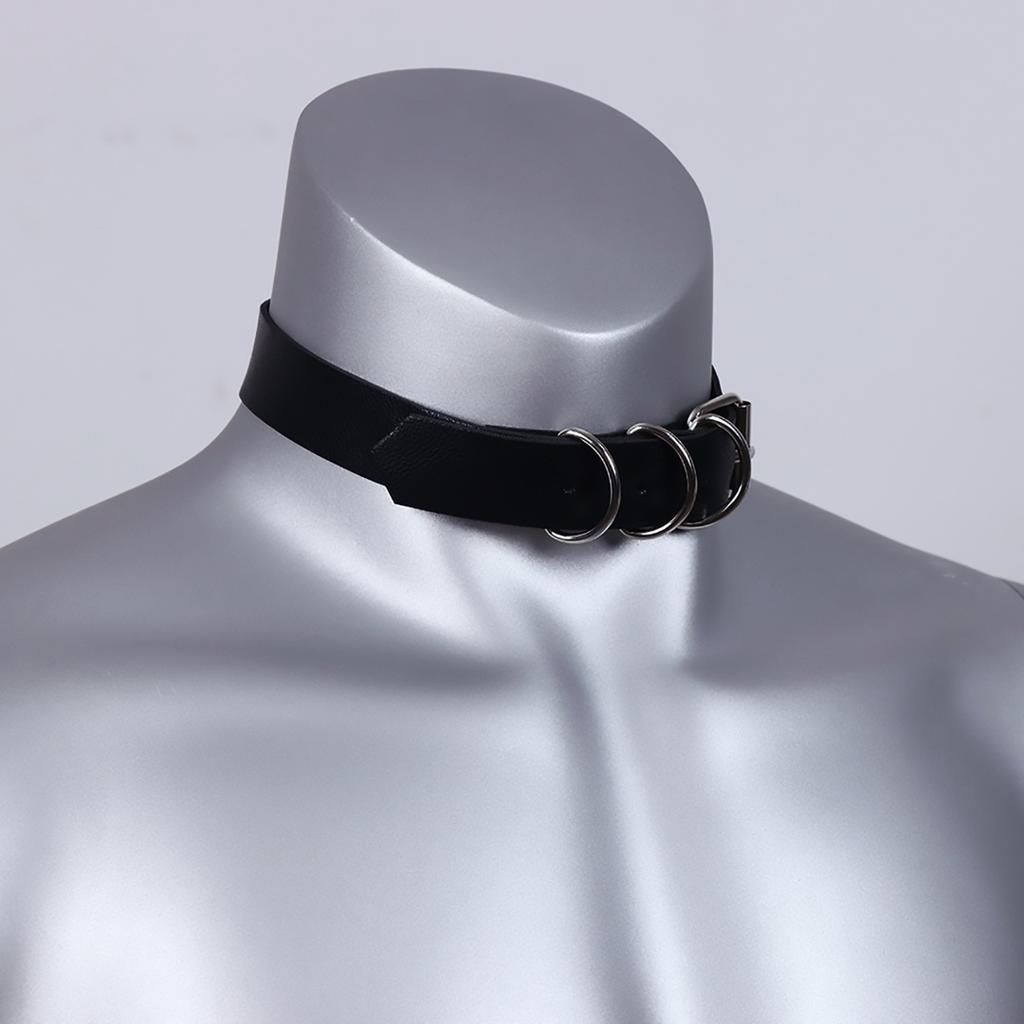 Japanese Harajuku Gothic Punk Bdsm Collar Choker Neck Arm Bondage Leather Belts For Men Gay Erotic Sexual Fetish Leather Harness