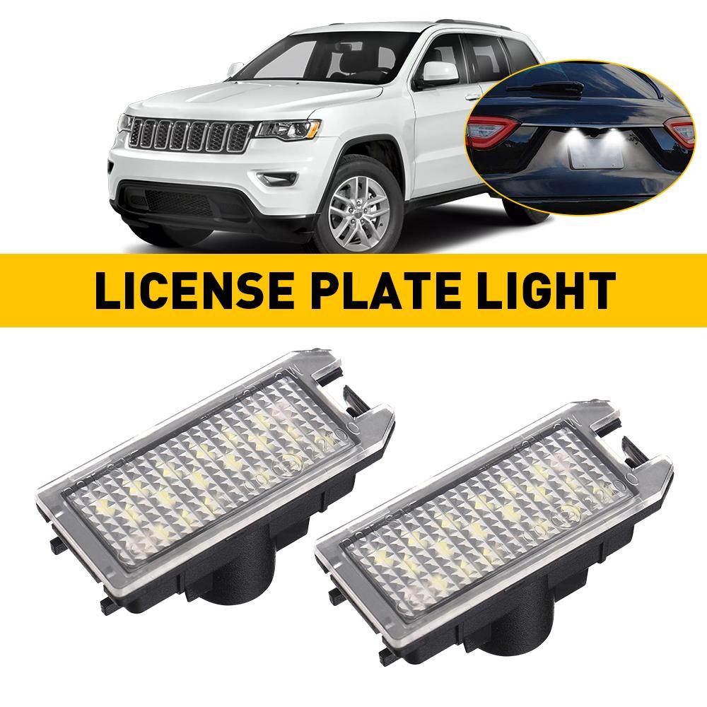 LED License Number Plate Light Bulb 6000K White for Fiat 500 2013-2019 For Dodge Viper 2015-2017 Jeep Grand Cherokee 2017-2025