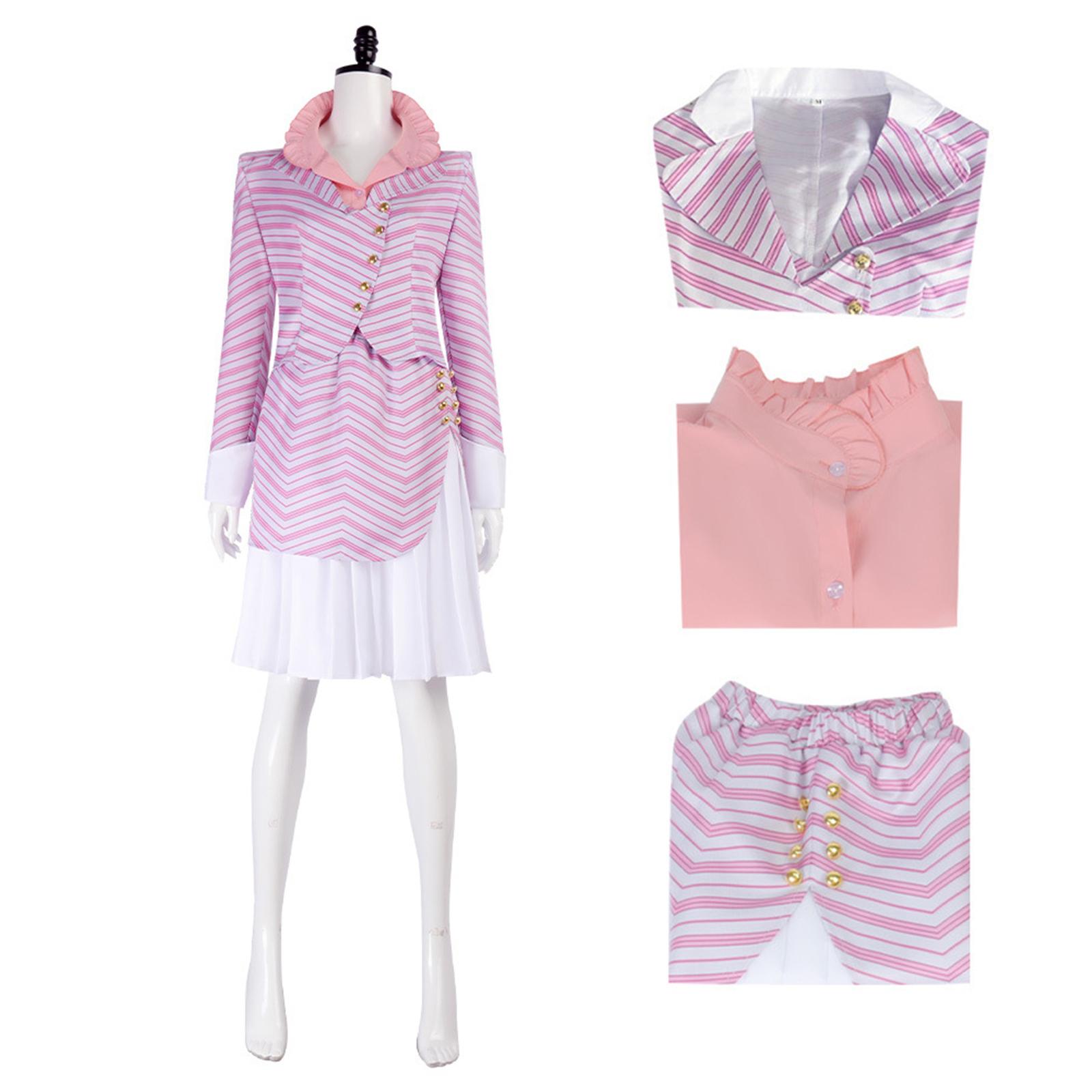

Cosplay Long-Sleeved Striped Jacket + Striped Skirt + Solid-Color Shirt XL