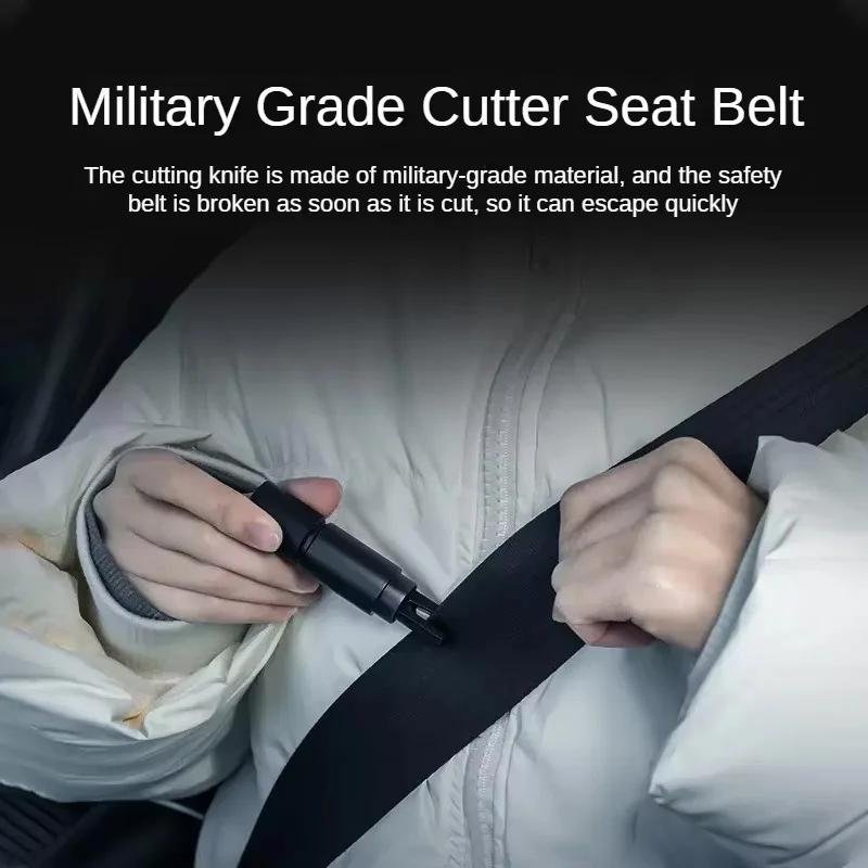 Car Window Breaker Car Safety Hammer High Hardness Tungsten Steel Window Breaker Auto Seat Belt Cutter Emergency Escape Hammer