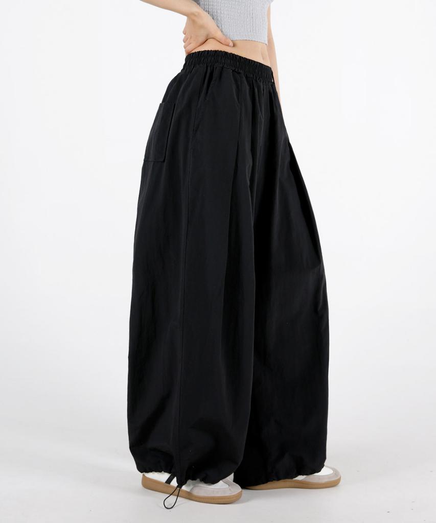 UMM Women'S Rustling Double Pintuck Balloon Wide Pants 2 Colors
