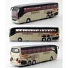 1/32 Scale Diecast Alloy SETRA Luxury Bus Model Children's Toy Car Business Travel Bus Pull Back Sound and Light Miniature