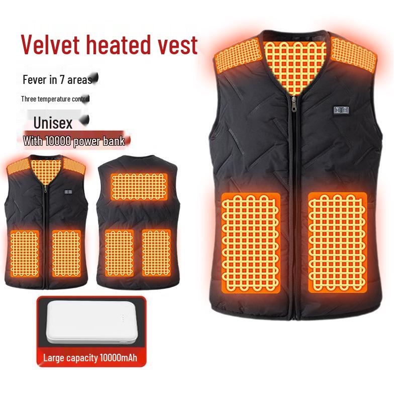 Unisex Smart Heated Vest: Rechargeable Electric Warming Waistcoat for Winter