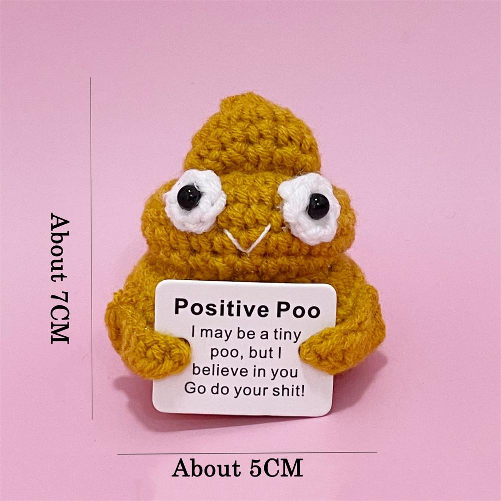 Komik Pozitif Enerji Patates Sarılma Cep El Dikişi El Yapımı Peluş Yün Örme Bebek Kartlı Ev Oda Noel Dekoru Hediye