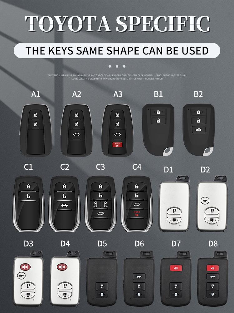 Toyota Key Case: Fits Highlander, Camry, Crown, Corolla, Prado, Reiz