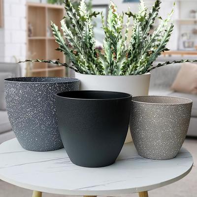 Plastic Plant Planter Frosted Plant Cultivation Pot Frosted Imitation Stone Flower Pot Courtyard