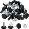 16Pcs Adjustable Furniture Feet M6 Thread Levelling Feets Set Furniture Levelers Glide Screw In Table Chair Feet Floor Protector