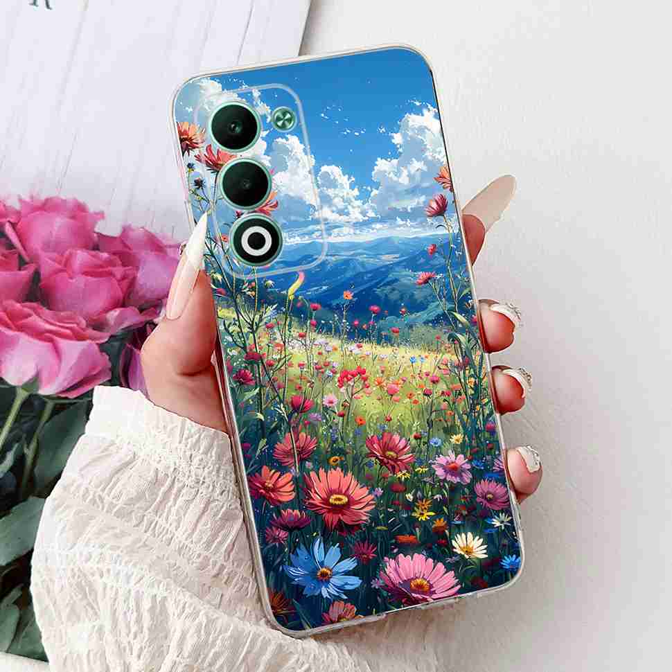 For Oppo A5 5G Global 6.67" Case Fashion Rose Butterfly Soft Silicone TPU Cover For Oppo a5 A5 2025 CPH2735 Phone Casing Coque