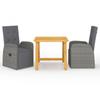 Day and Night - Day and Night Garden Dining Set 3 Pieces Gray