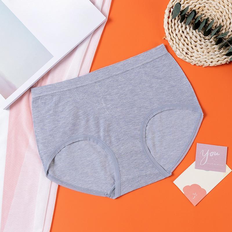 Ladies Spring and Summer Thin Stripe Naked Sense Without A Trace Pack Hip Abdominal Waist Triangle Briefs