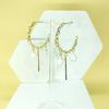 Gold Freshwater Pearl Vintage Hoop Ring Earrings