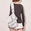 Smile Paisley Big Square Reversible Hobo Bag_2color