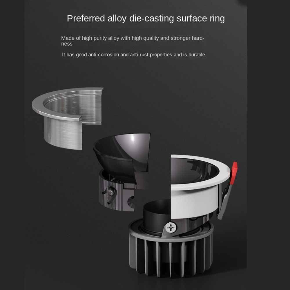 Recessed Down Lights Round Ceiling Lamp Durable LED Downlight  Living Room Lighting