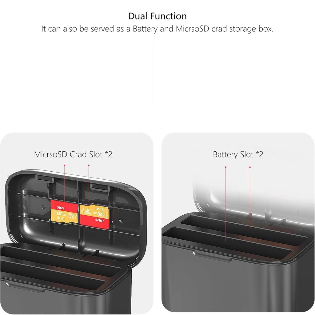For Insta360 X5 Battery 2850mAh And LCD Dual ChannelFast Charger Hub Power Accessories For Insta 360 ONE X 5 Action Camera