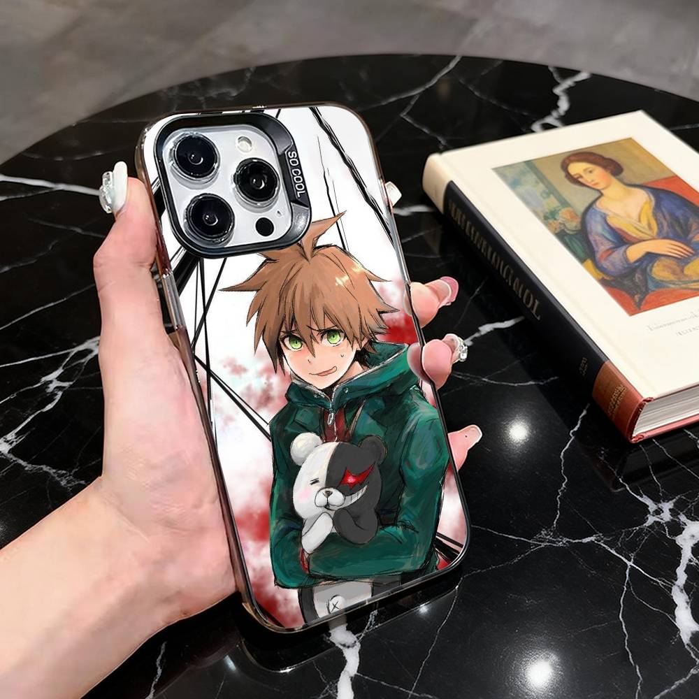 M-Makoto N-Naegi-MNES Phone Case For iPhone 17,16,15,14,13,12,11 Plus,Pro Max,XS,Colorful Silver Black Cover
