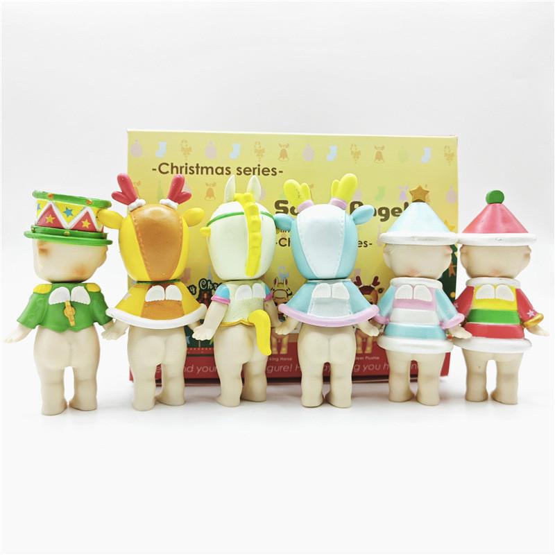 Christmas Series Doll Unicorn Elk Blind Box Doll Toy Model Cake Ornaments Gifts
