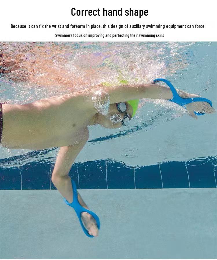 Swimming Aid Elbow Corrector: Silicone Hand Paddles for All Strokes